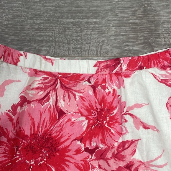 Coldwater Creek Linen Blend Floral Sequin A-Line Lined Skirt PM - Picture 16 of 16